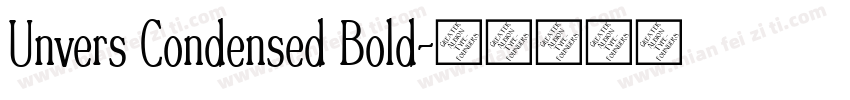 Unvers Condensed Bold字体转换